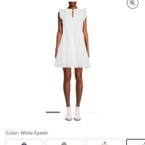 White Eyelet Dress - L/12-14